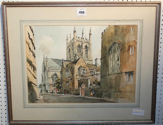 John Hoar watercolour, Oxford(-)